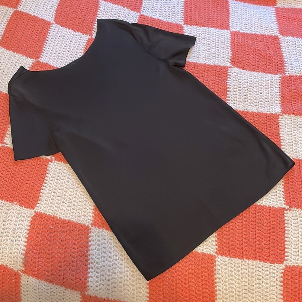 COS Classic Black Short Sleeve Top